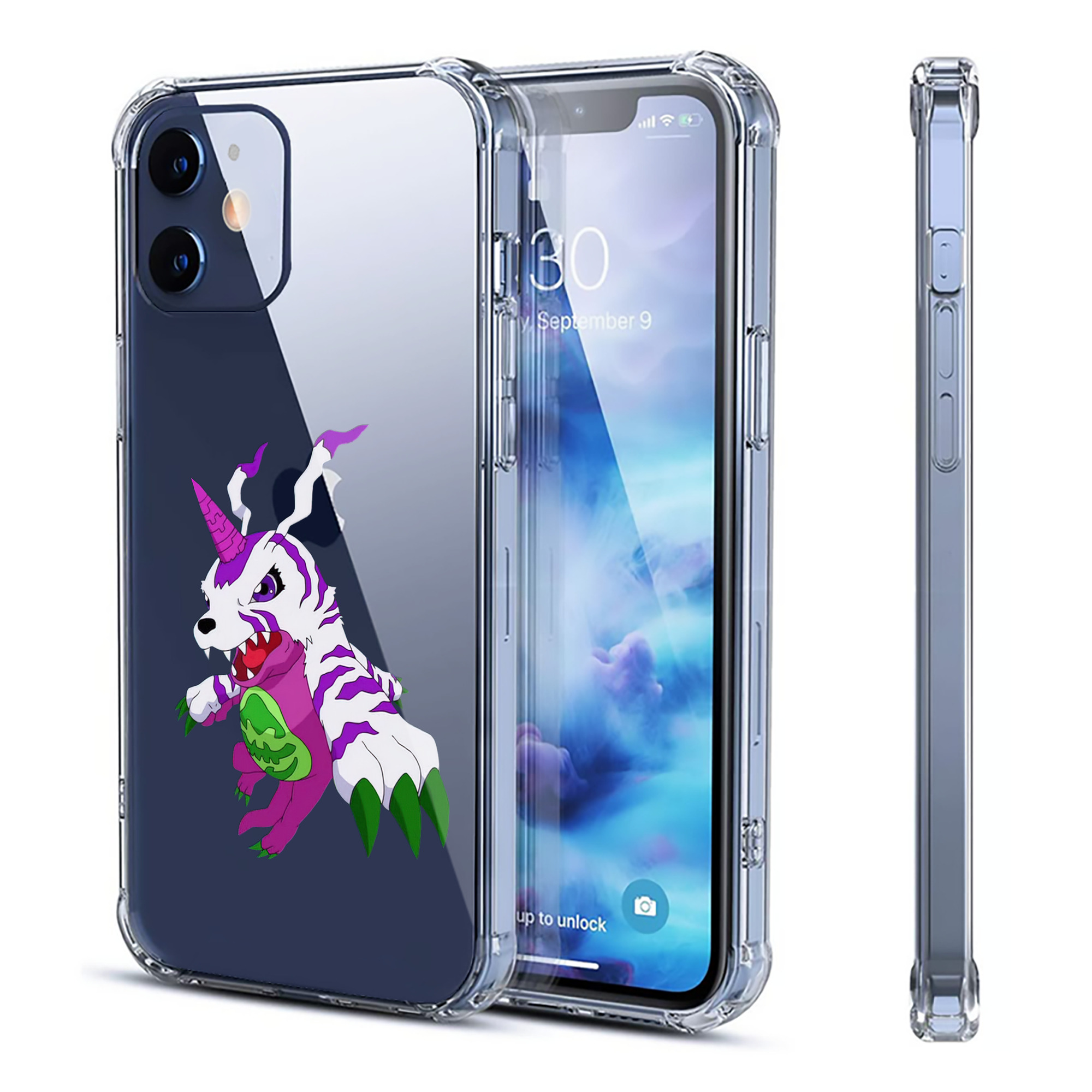 （画像用） Digimon デジタルモンスター/デジモン 【iPhone 12シリーズ対応】透明スマホケース（クリアソフトケース）